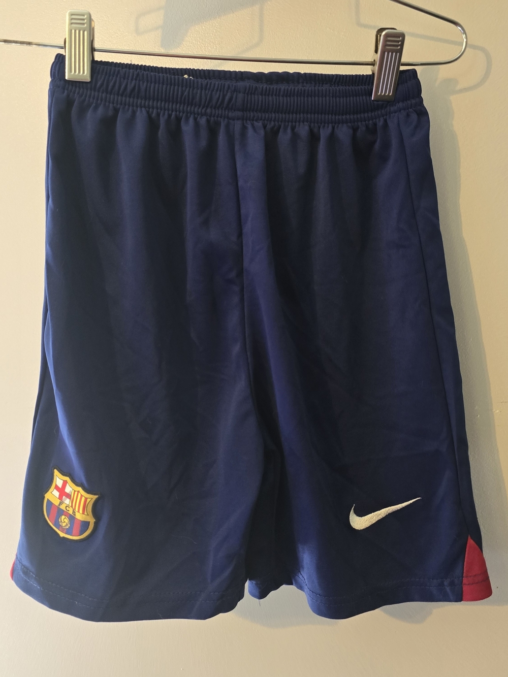 S Boys Nike Navy Red FC Barcelona Football Club Shorts